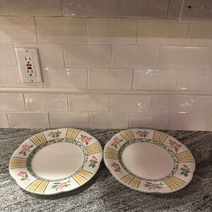 Set of 2 Nikko Sunshine Dinner Plates 10 7/8 inch